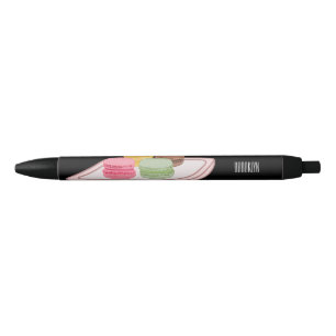 Stylo Noir Caricature de Macaron