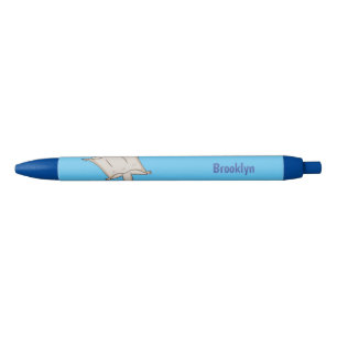 Stylo Noir Caricature de planeur de sucre volant mignon