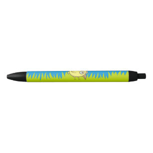 Stylo Noir Caricature d'oiseau jaune