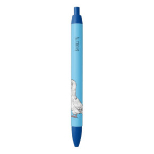 Stylo Noir Caricature d'oiseau pigeon Jacobin