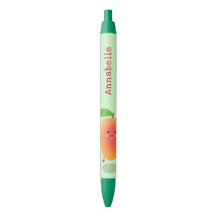 Stylo Noir Caricature jaune mangue mignonne