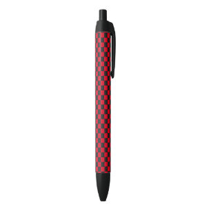 Stylo Noir Carrés noirs Couleurs coccinelle rouge Coléoptère