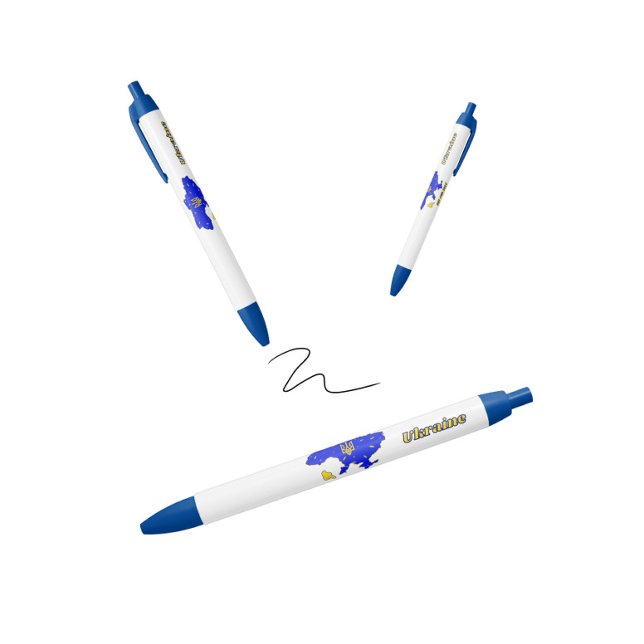 Stylo Noir Carte de l'Ukraine (Créateur téléchargé)