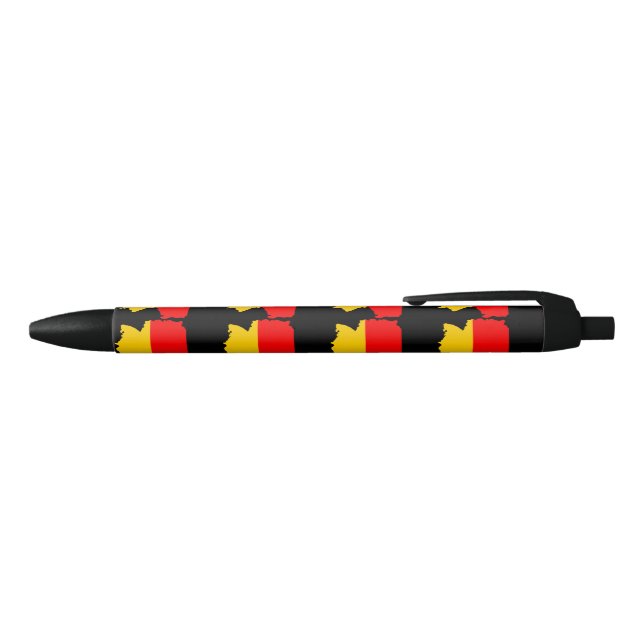Stylo Noir Carte du drapeau allemand (Haut)