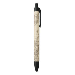 Stylo Noir Carte physique du monde