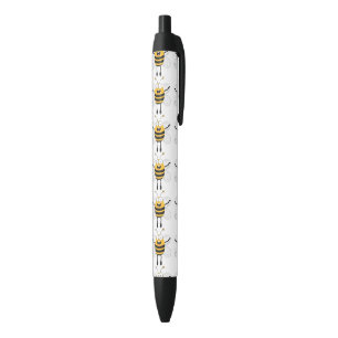 Stylo Noir Cartoon humoristique abeilles motif