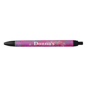 Stylo Noir Cascade moderne rose et bleu de couleur Abstrait