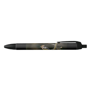 Stylo Noir Cèdre cire Songbird Photo originale Oiseau sauvage