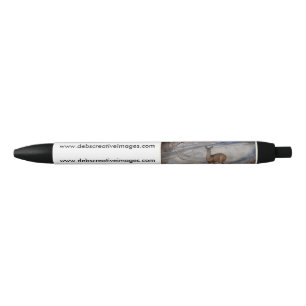 Stylo Noir Cerf dans la neige