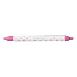 Stylo Noir Cerises Personnalisées Tendance Mignonnes