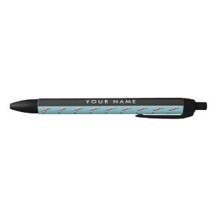 Stylo Noir Cerisier à fleurs, Sakura rose, Votre Nom