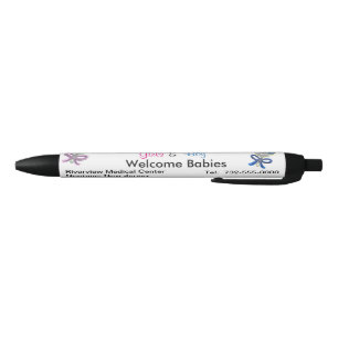 Stylo Noir C'est Triplets Girls Boy Hospital Nom Faire-part