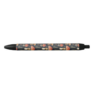 Stylo Noir Champignons de la Forêt Magique