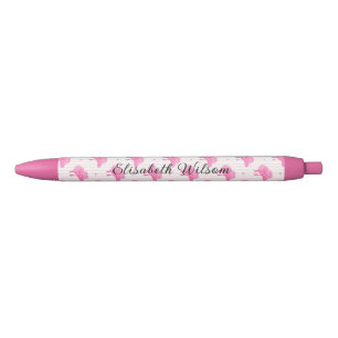 Stylo Noir Chapeau de cowgirl coquette rose rétro avec monogr