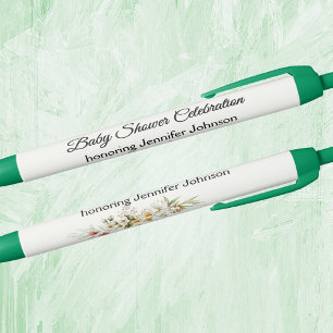 Stylo Noir Charmante Baby shower de Jardin Coloré Faveurs