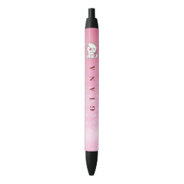 Stylo Noir Chat blanc caricature