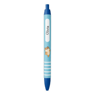 Stylo Noir Chat orange de dessin animé dansant, personnalisé,