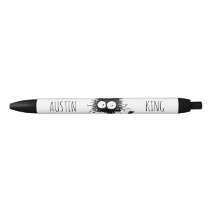Stylo Noir Chaton mal peigné noir GabiGabi
