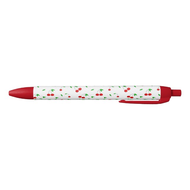 Stylo Noir Cherry Motif, design populaire (Bas)