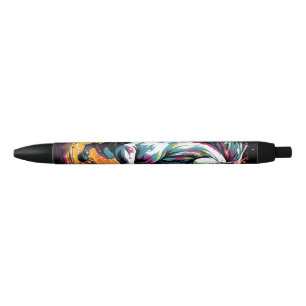 Stylo Noir Cheval de course Vintage super Pop Art