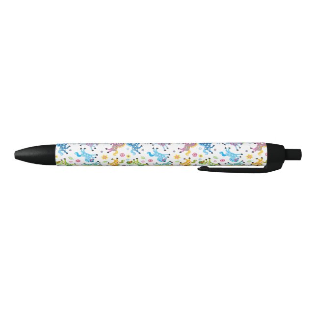 Stylo Noir chevaux décoratifs (Bas)