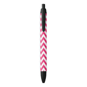 Stylo Noir Chevron rose