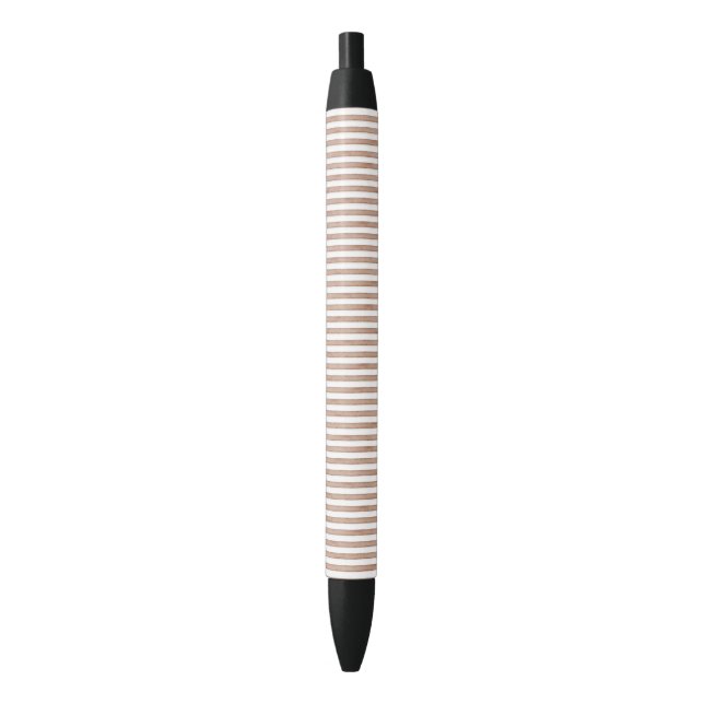 Stylo Noir Chic Brown rayures blanches (devant Vertical)