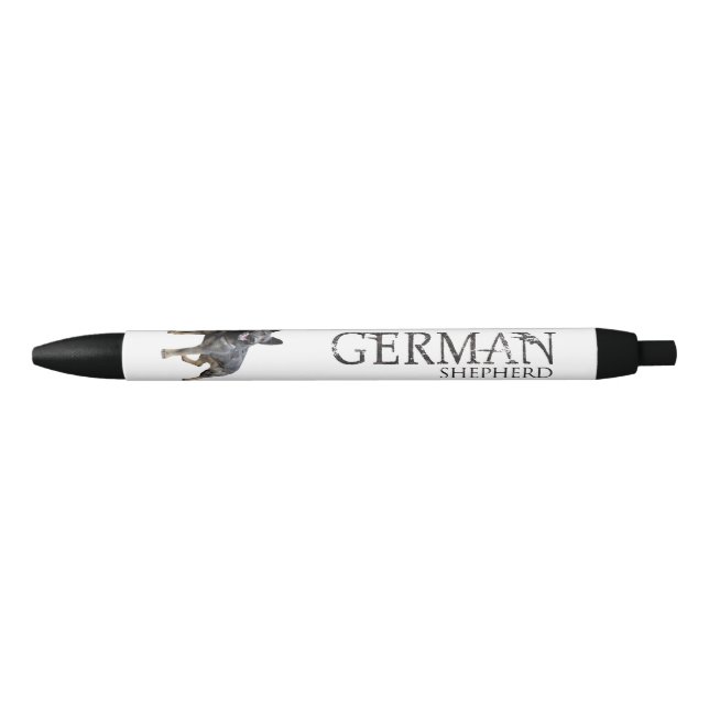 Stylo Noir Chien de berger allemand de travail - GSD (Devant)