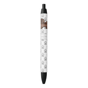 Stylo Noir Chien de dessin animé mignon Havanais au chocolat