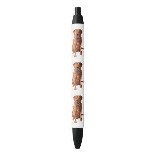Stylo Noir Chien du Labrador jaune rouge renard