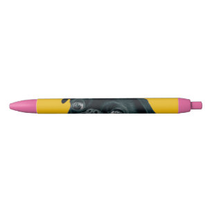 Stylo Noir chien jaune