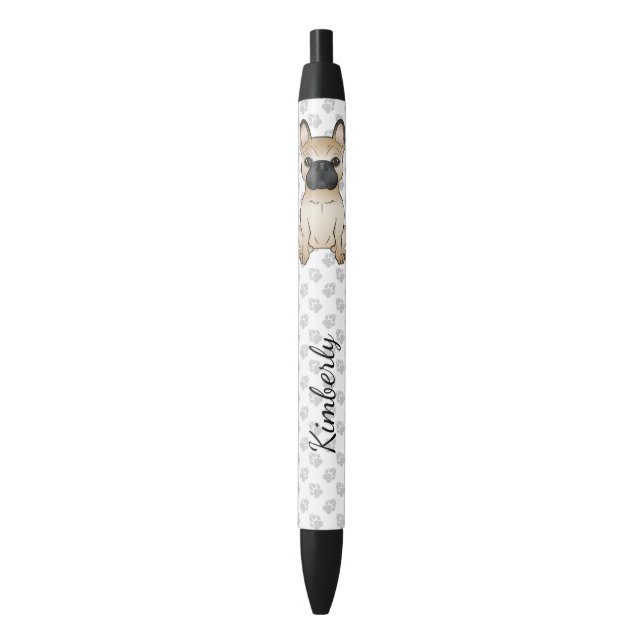 Stylo Noir Chien-taureaux français / Français avec pattes et  (devant Vertical)