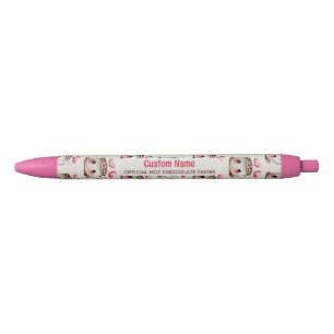Stylo Noir Chocolat chaud Taster mignonne rose et crème