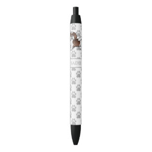 Stylo Noir Chocolat Et Blanc Havanais Dessin Animé Chien & No