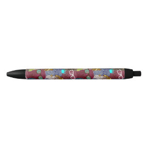 Stylo Noir Chouette dans la couronne
