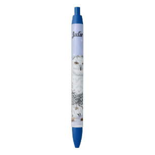 Stylo Noir Chouette des neiges