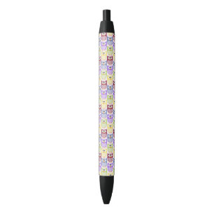 Stylo Noir Chouettes mignonnes, Chouette Motif, Chouettes pou