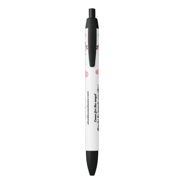 Stylo Noir Christine et Anne Pen (Dos (Vertical))
