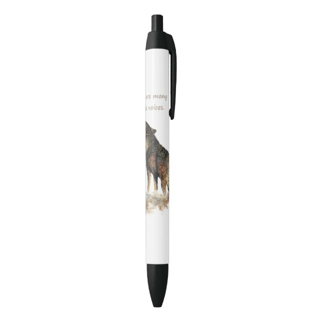 Stylo Noir Citation de Wolf Inspirationnel de plusieurs grand (Bas (Vertical))