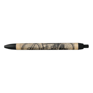 Stylo Noir Citation vintage de bicyclette d'art de