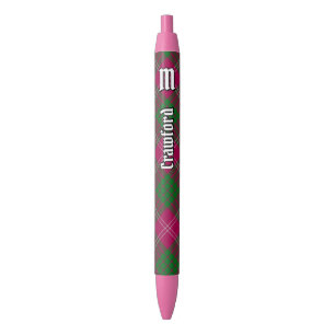 Stylo Noir Clan Crawford Tartan Pen