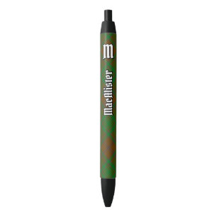 Stylo Noir Clan MacAlister de Glenbarr Hunting Tartan