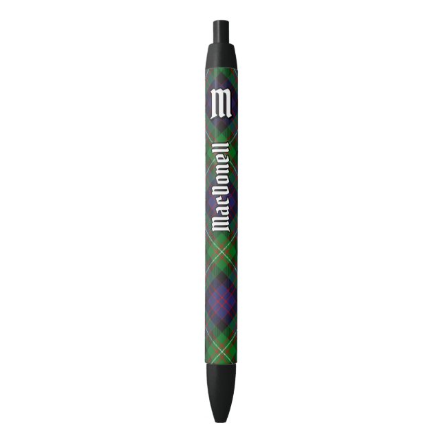 Stylo Noir Clan MacDonell of Glengarry Tartan (devant Vertical)