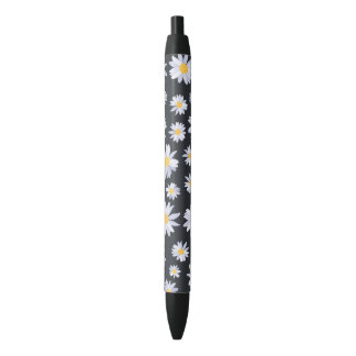 Stylo Noir Classy White Daisy Flowers Botanical