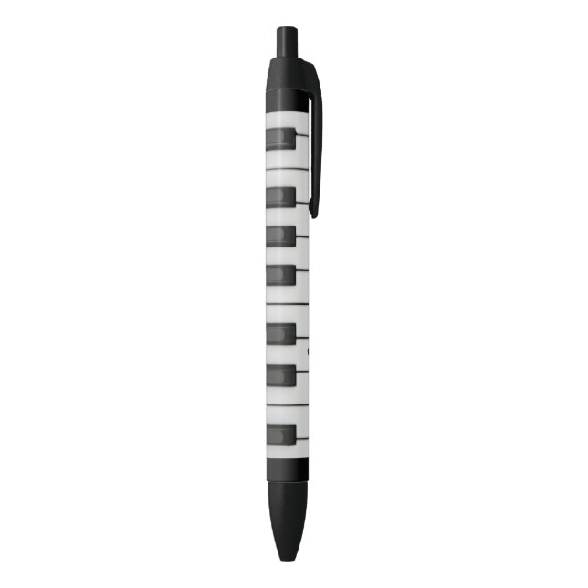 Stylo Noir Clés de piano avec des coccinelles (Bas (Vertical))