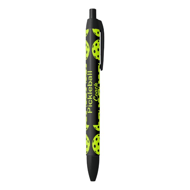Stylo Noir Coach Pickleball Jaune (Bas (Vertical))