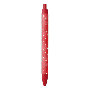Stylo Noir Coccinelle Rouge Points Blancs Anniversaire