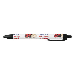 Stylo Noir Coder Médicale Ladybug2