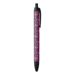 Stylo Noir Coeur-clé-motif