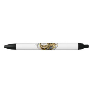 Stylo Noir Coeur vapeur avec un manomètre